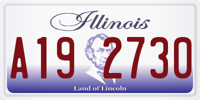 IL license plate A192730