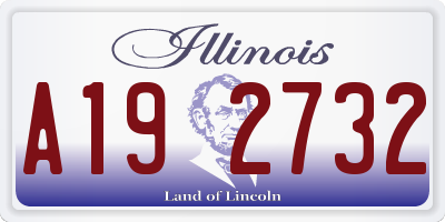 IL license plate A192732