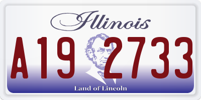 IL license plate A192733