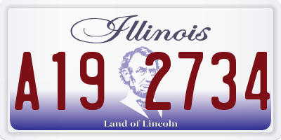 IL license plate A192734
