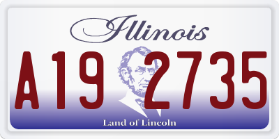 IL license plate A192735