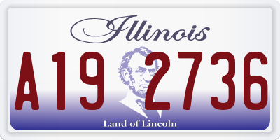 IL license plate A192736