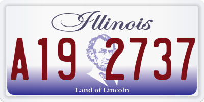 IL license plate A192737