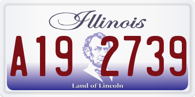 IL license plate A192739