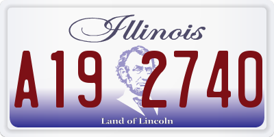 IL license plate A192740
