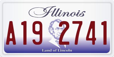 IL license plate A192741