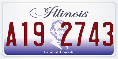 IL license plate A192743