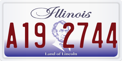 IL license plate A192744