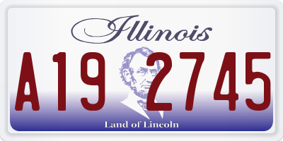 IL license plate A192745