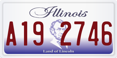 IL license plate A192746