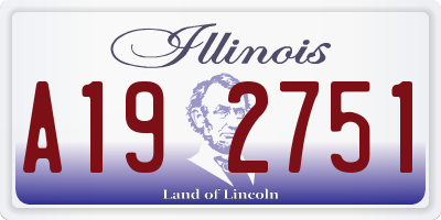 IL license plate A192751