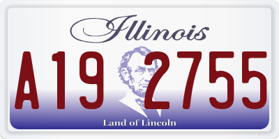 IL license plate A192755