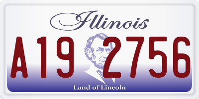 IL license plate A192756