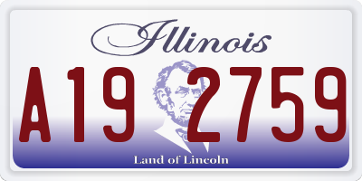 IL license plate A192759