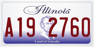 IL license plate A192760