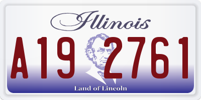 IL license plate A192761