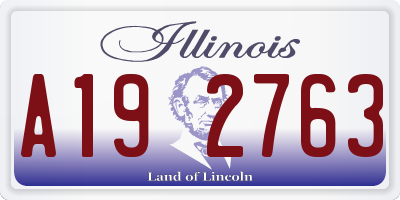 IL license plate A192763