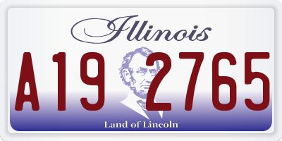 IL license plate A192765