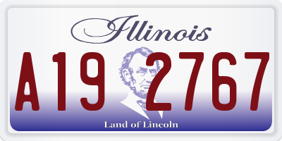 IL license plate A192767