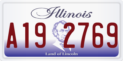 IL license plate A192769