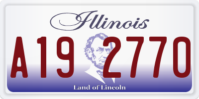 IL license plate A192770