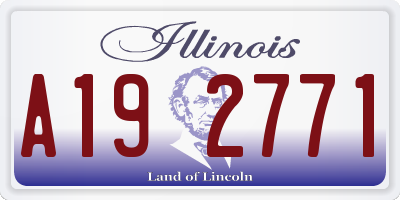 IL license plate A192771