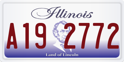 IL license plate A192772