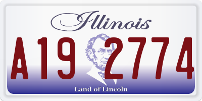 IL license plate A192774