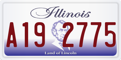 IL license plate A192775