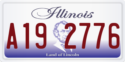 IL license plate A192776