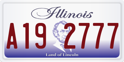 IL license plate A192777