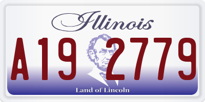 IL license plate A192779