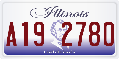 IL license plate A192780