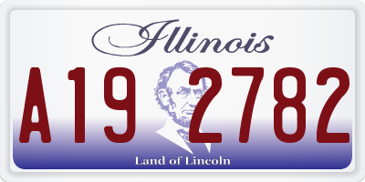 IL license plate A192782