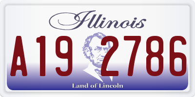 IL license plate A192786
