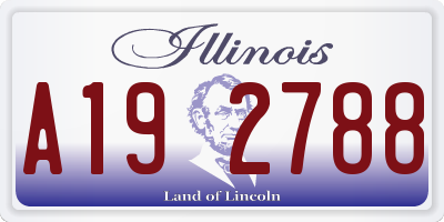IL license plate A192788