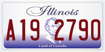 IL license plate A192790