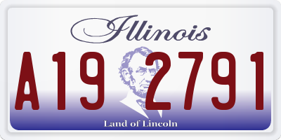IL license plate A192791