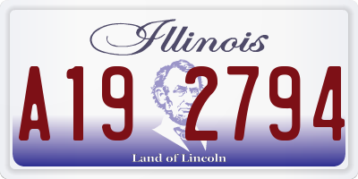 IL license plate A192794