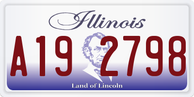 IL license plate A192798