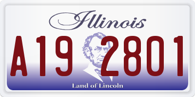 IL license plate A192801