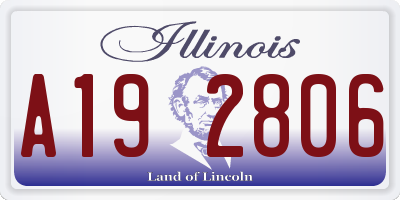 IL license plate A192806