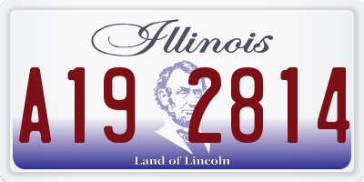 IL license plate A192814