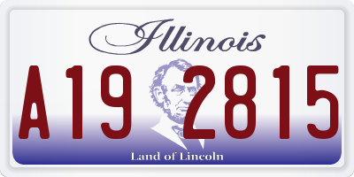 IL license plate A192815