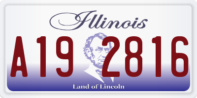 IL license plate A192816