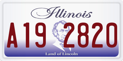 IL license plate A192820