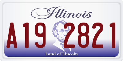 IL license plate A192821