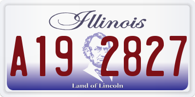 IL license plate A192827