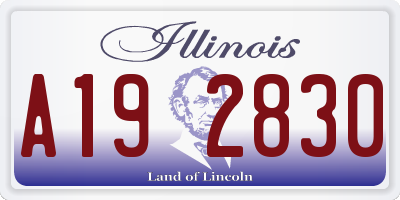 IL license plate A192830