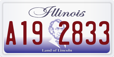IL license plate A192833